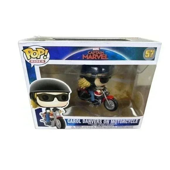 Funko Other - Funko Pop! Rides: Marvel - Carol Danvers on Motorcycle #57